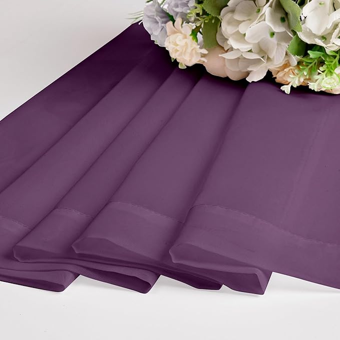 OWENIE Sheer Curtains 72 Inches Long 2 Panels Set, Transparent Light Filtering Plam Sheer Curtain Rod Pocket Clear Drapes for Living Room Bedroom Window Sliding Glass Door, Each 42 x 72 Inch, Plam