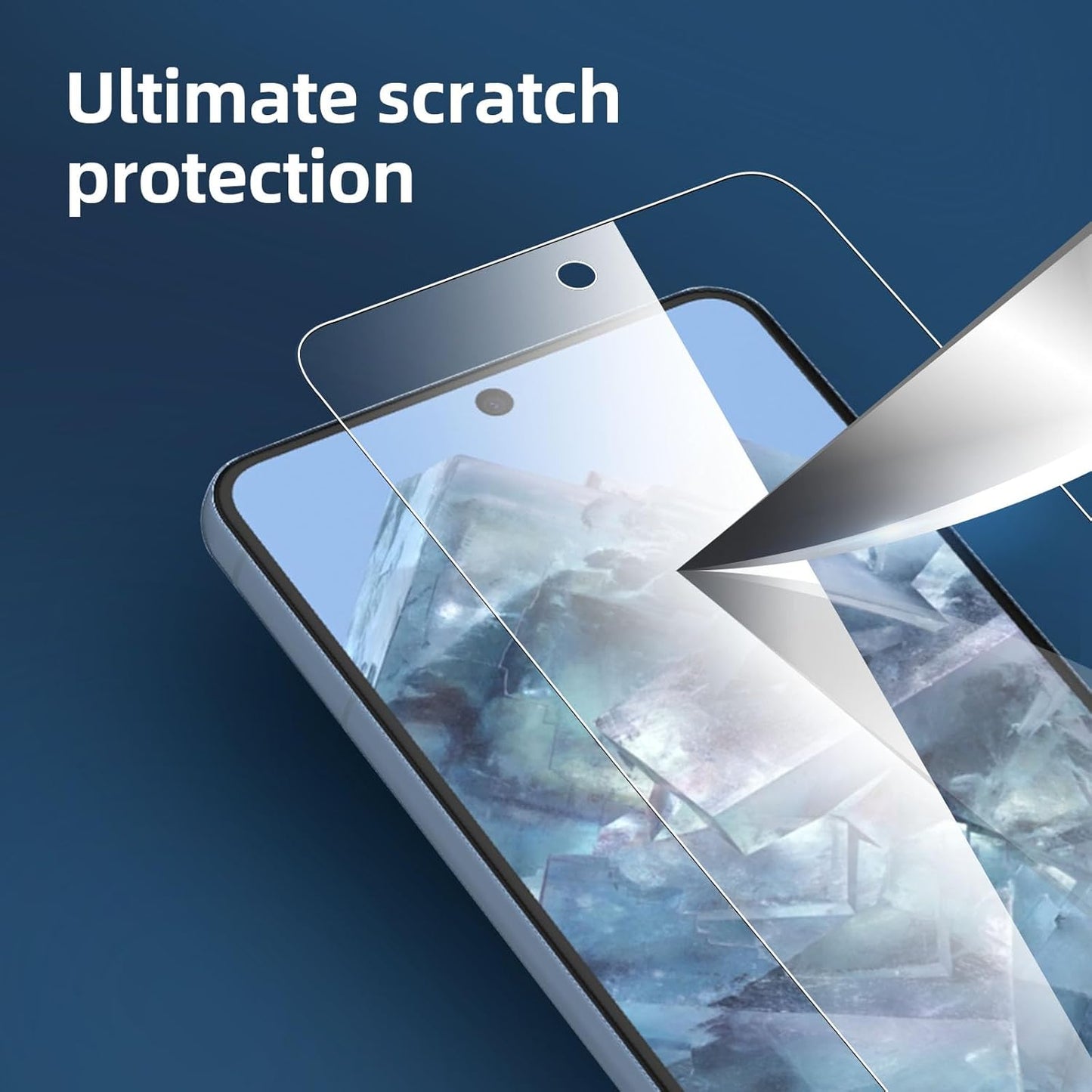 NEW'C Google Pixel 8 Pro Screen Protector - 3 Pack, Tempered Glass, Case Friendly, Scratch-proof, Bubble Free, Ultra