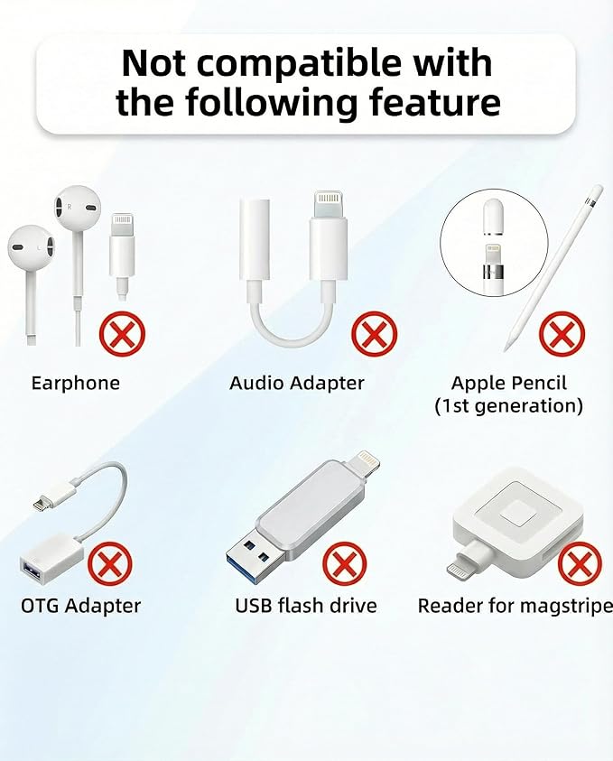 5 Pack Lightning to USB C Adapter for iPhone 15/16/17 Pro, Fast Charging & Data Sync for iPhone 17/16 Accessories, USB C Charger Cable, Not for Audio/OTG