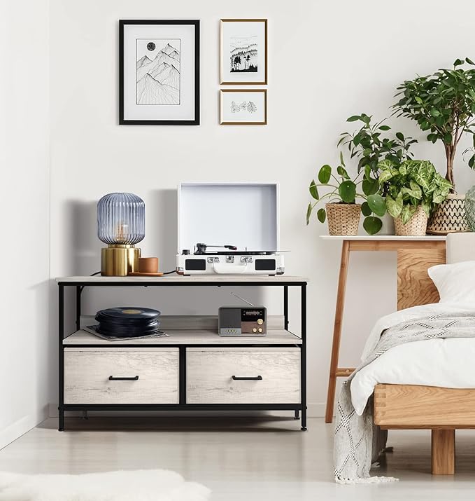 Sorbus TV Stand Dresser with 2 Drawers - Television Riser Chest with Storage - Bedroom, Living Room, Closet, & Dorm Furniture
