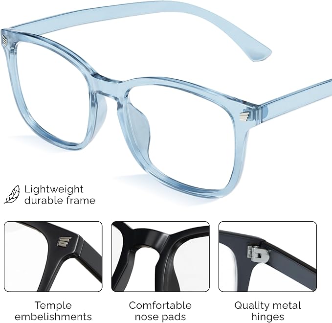 livho High Tech Blue Light Glasses - Advanced Blue Light Blocking Computer Glasses - Screen Fatigue & UV Protection