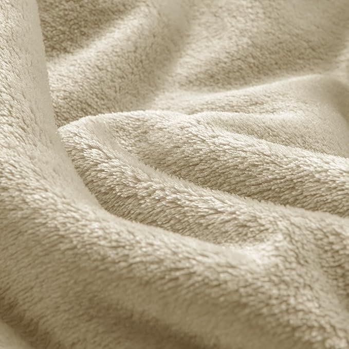 BEDELITE Fleece Blanket Extra Large Blankets for Bed, Luxury Plush Cozy Fuzzy Blanket 120x120 inches, Super Soft Warm Lightweight Throw Blanket All Seasons Suitable, Linen