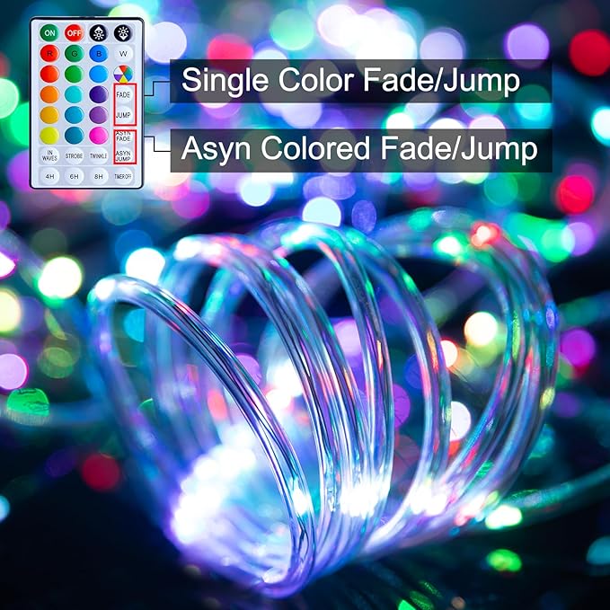 Minetom Rope Lights Color Changing, 16 Colors 108 FT 330 LED String Lights with Remote Timer, Waterproof Christmas String Light for Outside Bedroom Indoor Outdoor Decoration