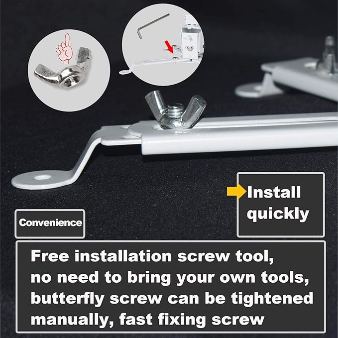 Coret Projector Drop Ceiling Mount, Universal Hanger Wall Mount Shelf Holder, Adjustable Height Pole Mount for Epson Optoma Benq, Holds up to 33 lbs (White)