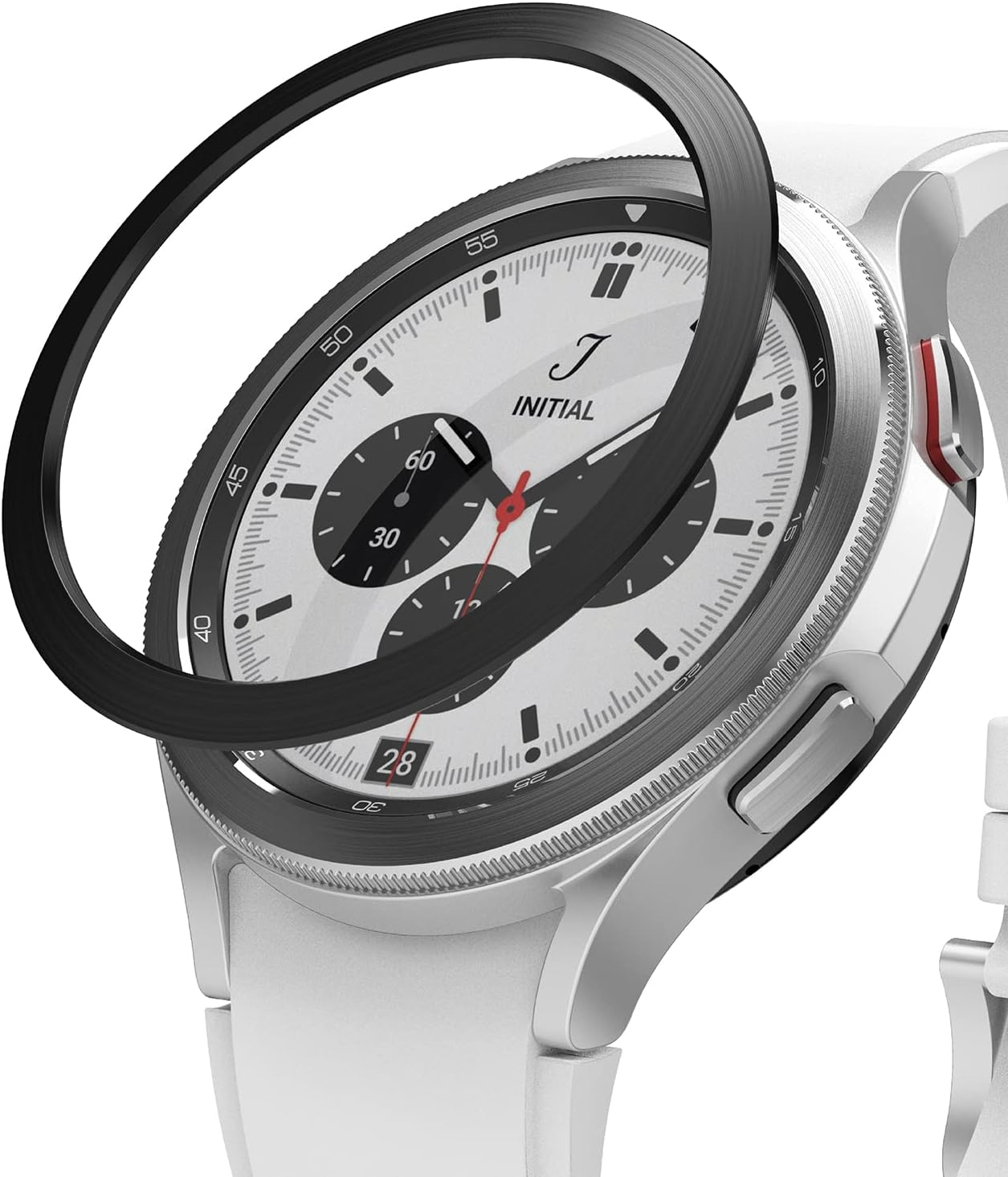 Ringke Bezel Styling Adhesive Frame Ring Cover for Samsung Galaxy Watch 4 Classic 42mm - Black [42-05]