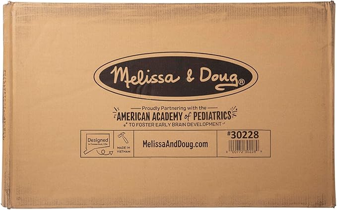 Melissa & Doug Toy Chest, Wooden Toy Storage Box with Safety-Hinged Lid, Kids Toys Storage Organizer for Playroom, Bedroom, & Montessori Classroom Furniture for Boys & Girls Ages 3+