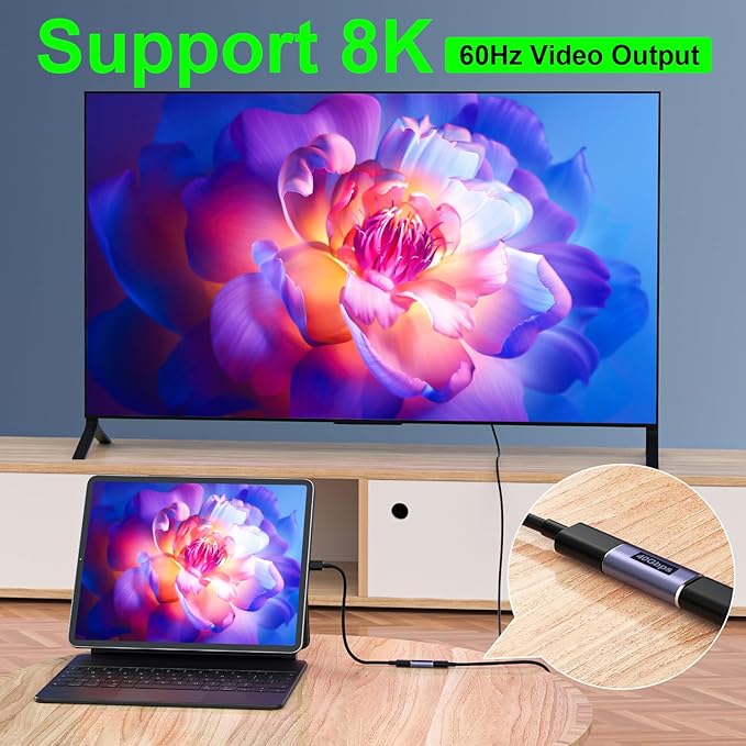 USB C Female to Female Adapter (4 Pack) USBC Coupler with 40 Gbps PD 100W 8K 60hz Video Compatible for Thunderbolt 4/3, MacBook Pro/Air, USB C HUB and More Type C Devices