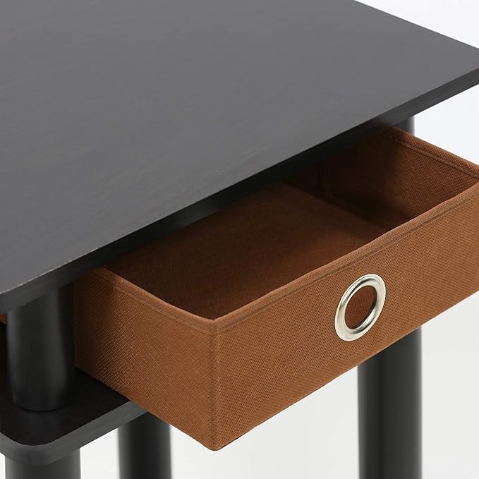 Furinno Turn-N-Tube End Table, 2-Pack, Espresso