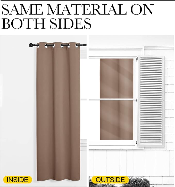 NICETOWN Closet Door Heavy Curtain, Room Dividers Shade Screens Partitions, Extra Large Grommet Space Partition Blackout Curtain, Screen Dividers for Rooms (1 Pack, 20ft Wide x 9ft Long, Cappuccino)