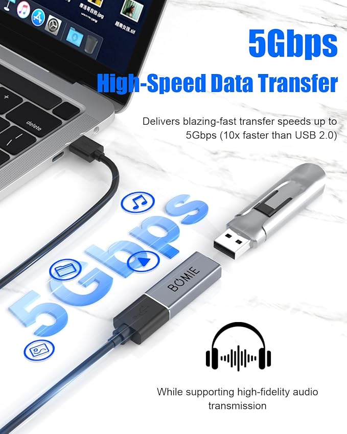 USB Female to Female Adapter 6 Pack,USB 3.0 Type A Female to Female Extension Adapter Connector,5Gbps Data Transfer and Charging for Connecting Extension Two USB-A Male Ends Cable Aluminum Shell Gray