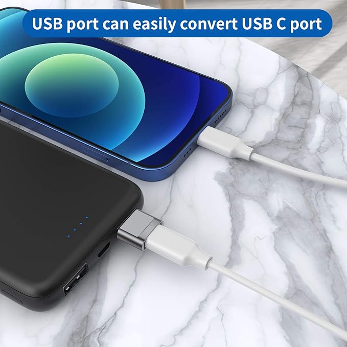 USB C Female to USB Male Adapter (4-Pack), Type C to USB A Charger Converter for iPhone 17 16 15 14 13 12 11 Pro Max, Samsung Galaxy S25 S24 S23 S22 Ultra, Apple iWatch Watch Series 7 8, AirPods,iPad