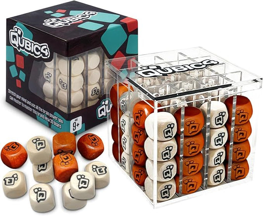 , a Unique 4 in A Row Game, 3D Strategy Board Game for Critical Thinking. The Classic Grid Game in a Sleek Acrylic Cube. Superbly Designed Wooden Cubes. Tactical Game Play for All Ages