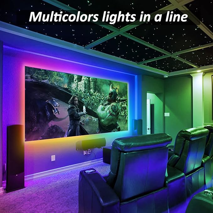USB LED Strip Lights 13.2ft, Waterproof LED Strip Lights USB Powered RGB Lights with 3 Keys Controller Flexible LED Strip Lights Multicolor Chasing LED Lights for Indoor & Outdoor Decor