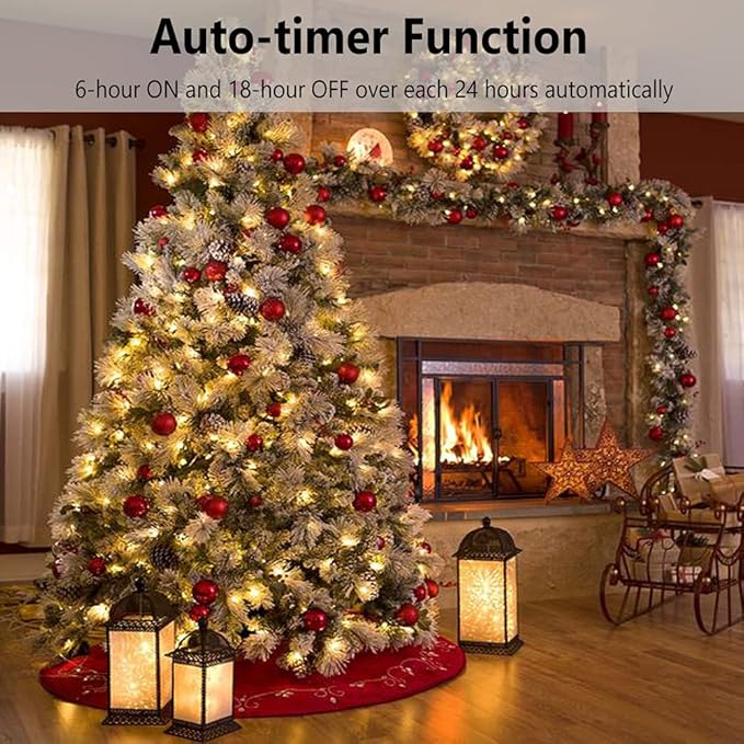Christmas Lights - Battery Operated 50 LED Mini String Lights With 8 Modes and Timer for Xmas Tree, Wreath, Party, Indoor Outdoor Decor - Waterproof, Warm White (2 Pack)