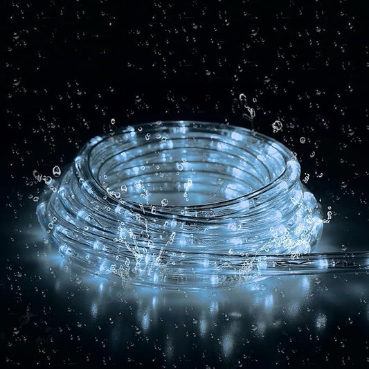 LED Rope Light, 20Ft LED Strip Lights Outdoor Waterproof Decorative Lighting for Indoor/Outdoor Decorations, Deck, Patio, Party and Bedroom Decorations (Cold White)