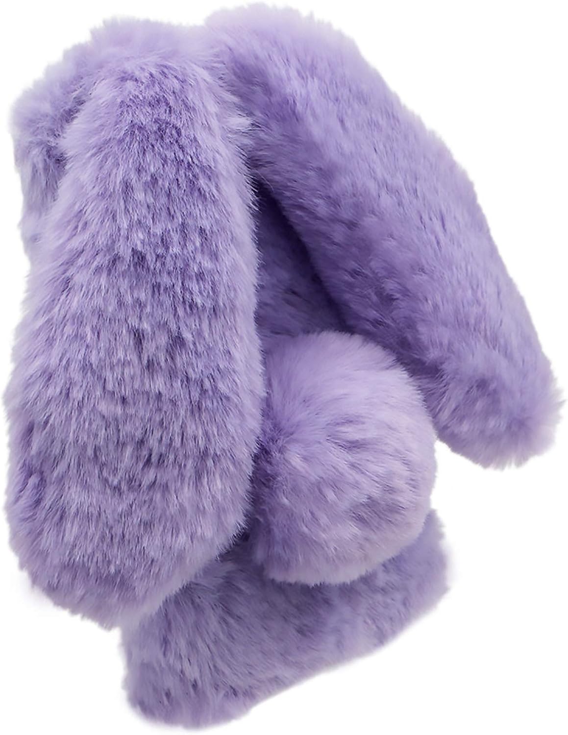 Rabbit Ear Case for Oneplus Nord N30 5G, Fuzzy Fluffy Cute Plush Ball Bunny Fur Shockproof Silicone Cover