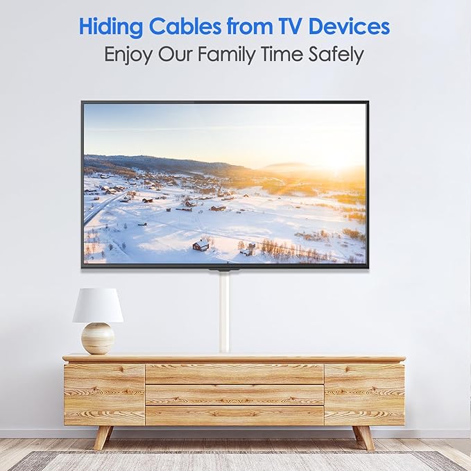Yecaye 125in Cord Hider, Large Cord Covers for Wires on Wall, Cable Management Kit for Mount TVs, Wire Hider Cable Concealer for Home Office, W1.18in H0.6in, Beige