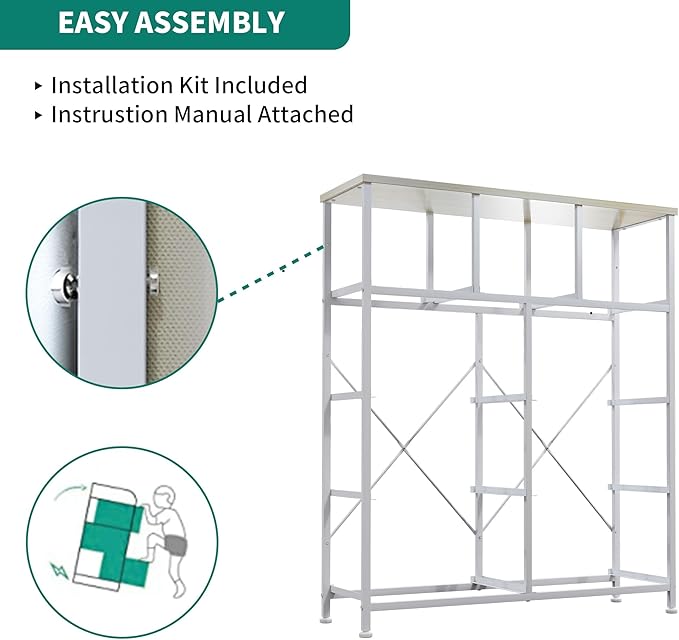 YITAHOME Dresser with 9 Drawers - Fabric Storage Tower, Organizer Unit for Living Room, Hallway, Closets - Sturdy Steel Frame, Wooden Top & Easy Pull Fabric Bins (Cream White)