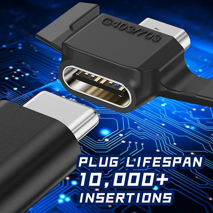USB-C Charging Adapter Compatible with Logitech G403/703 Wireless Gaming Mouse | No Dock,Micro-USB to Type-C Converter | Compact & Lightweight Design | Charging & Data Transfer | Model-Specific