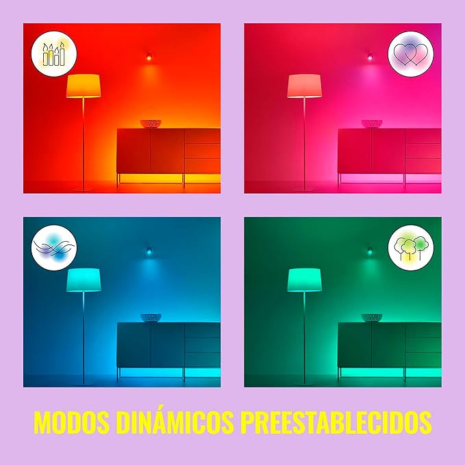 WiZ Connected 16.4 ft LED Light Strip for Your Smart Home - Flowing Multicolor LED, Color-Changing, Cuttable - Voice/App Control - Works with Google Home, Alexa and HomeKit (Pack of 4)