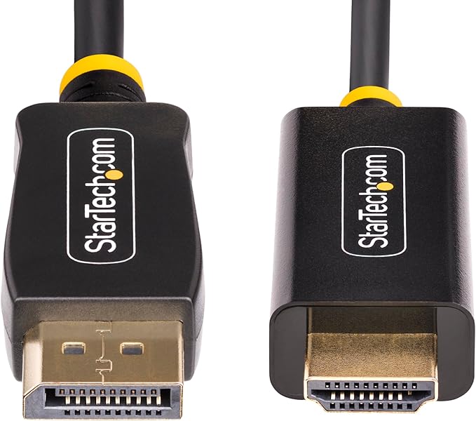 StarTech.com 9.8ft (3m) DisplayPort to HDMI Adapter Cable, 4K 60Hz with HDR, DP to HDMI 2.0b Cable, Active Video Converter