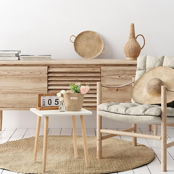 FORAOFUR Nursery Side Table, Small End Table Accent Table Living Room Balcony Office, Modern Side Bedside Home Decor, for Small Spaces, Easy Assembly
