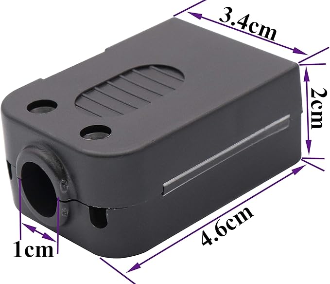 DB9 Screw Terminal Block Adapter D-SUB 9-pin RS232 Female to 9 +1 Pin/Way Female Serial Terminal Breakout Board Connector Signal Module with case (2Pcak/Female)