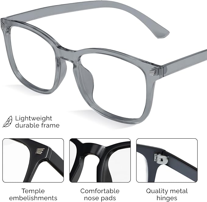 livho High Tech Blue Light Glasses - Advanced Blue Light Blocking Computer Glasses - Screen Fatigue & UV Protection