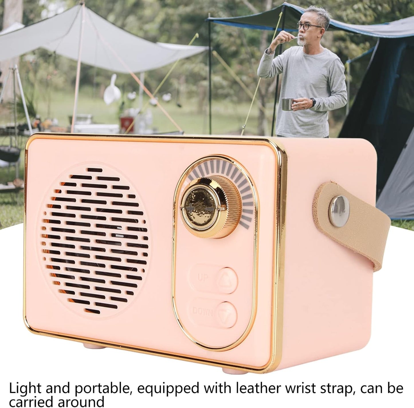 Zopsc Retro Bluetooth Speaker, Vintage Speaker with Old Fashioned Style, Bluetooth 5.0, AUX Input, USB Drive