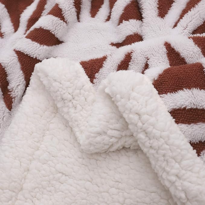 LOMAO Sherpa Fleece Blanket Fuzzy Soft Throw Blanket Cozy Dual Sided Blanket for Couch Sofa Bed (Brown, 51"x63")