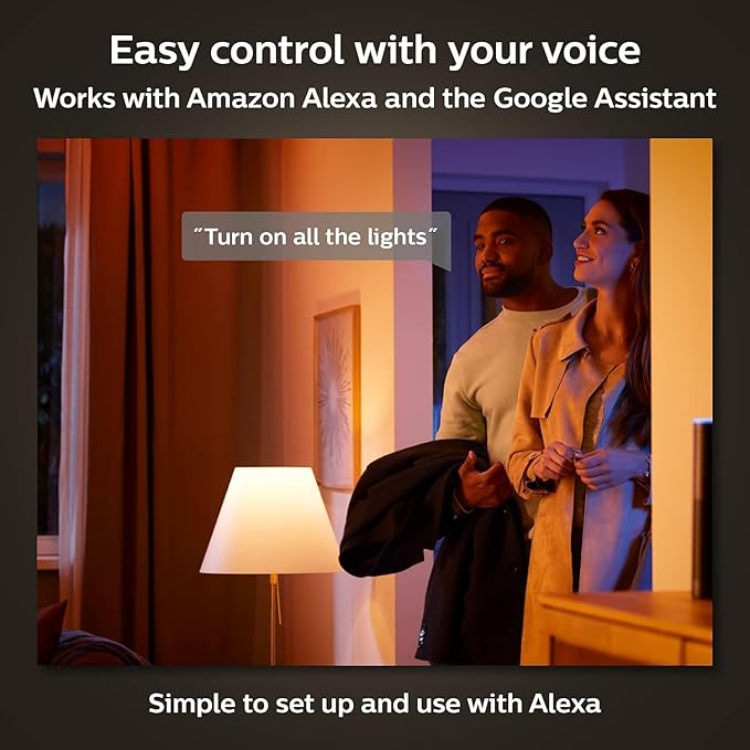 Philips Hue 40W B39 Candle-Shaped LED Bulb - White Ambiance- 1 Pack - 450LM - E12 - Indoor - Control with Hue App - Works with Alexa and Google Assistant