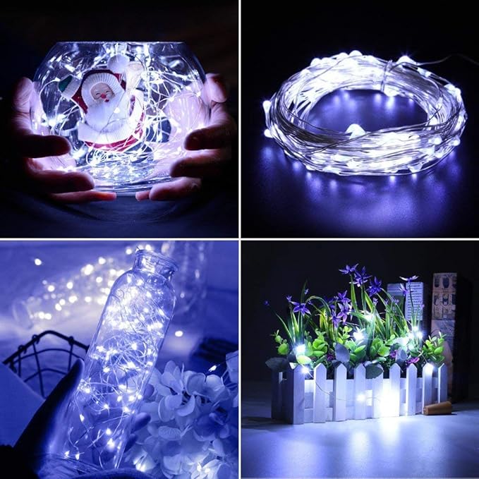 led Fairy Lights Waterproof 16.4ft String Lights Battery Operated for Wedding, Home, Garden, Party, Christmas Decoration, White