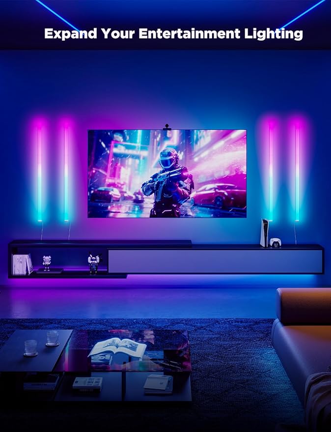 Govee Glide Wall Lights, RGBIC LED Light, Smart Gaming Light Works with Alexa and Google Assistant, RGB Lights Bar, LED Wall Lights for Bedroom, 2 Panels Set (3 Sections/Panel)