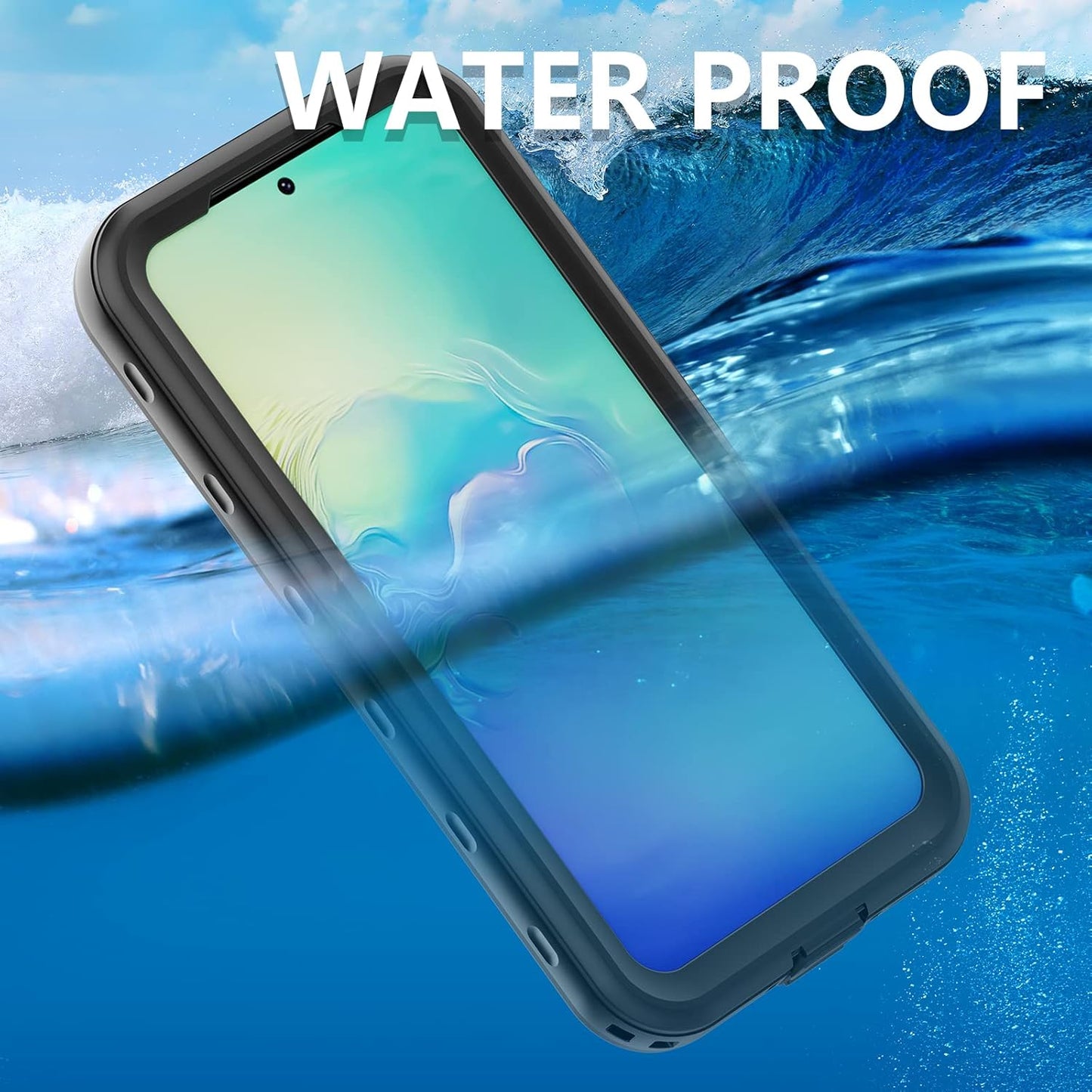 Fully Sealed Waterproof Case for Samsung Galaxy A54 5G, IP68 Shockproof Dustproof Clear Cover Protector for A54 5G