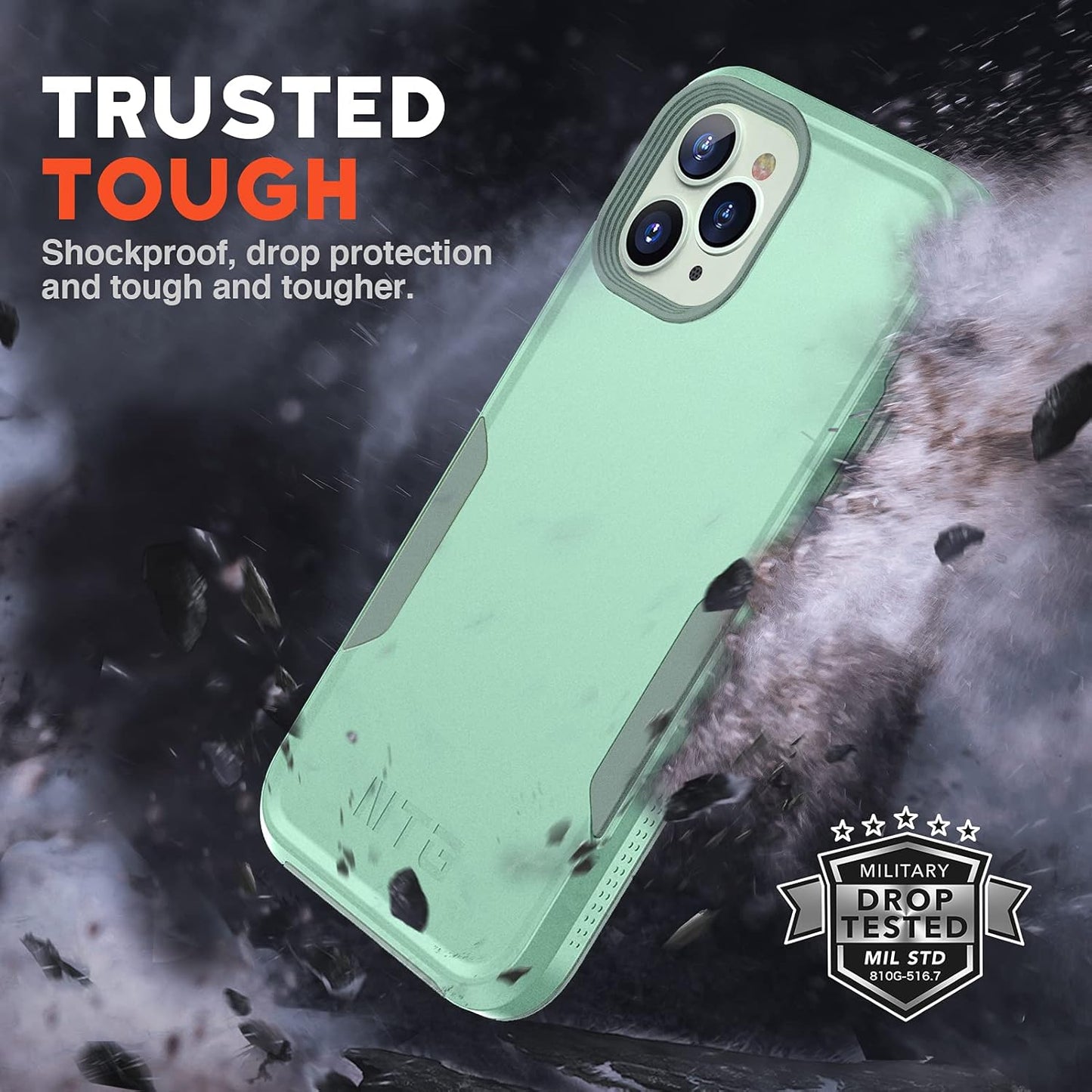 NTG 1st Generation Designed for iPhone 11 Pro Max Case - Heavy-Duty Slim Shockproof Protective Case (Green)