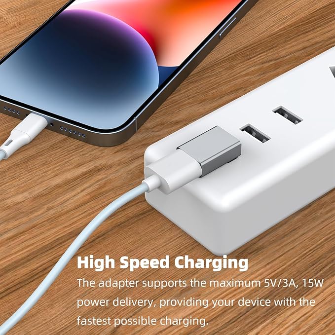 AreMe 90 Degree USB 3.0 Adapter 4 Pack, Up and Down Angle, Left and Right Angle USB A Male to Female Converter Extender for PC, Laptop, USB A Charger, Power Bank and More (Grey)
