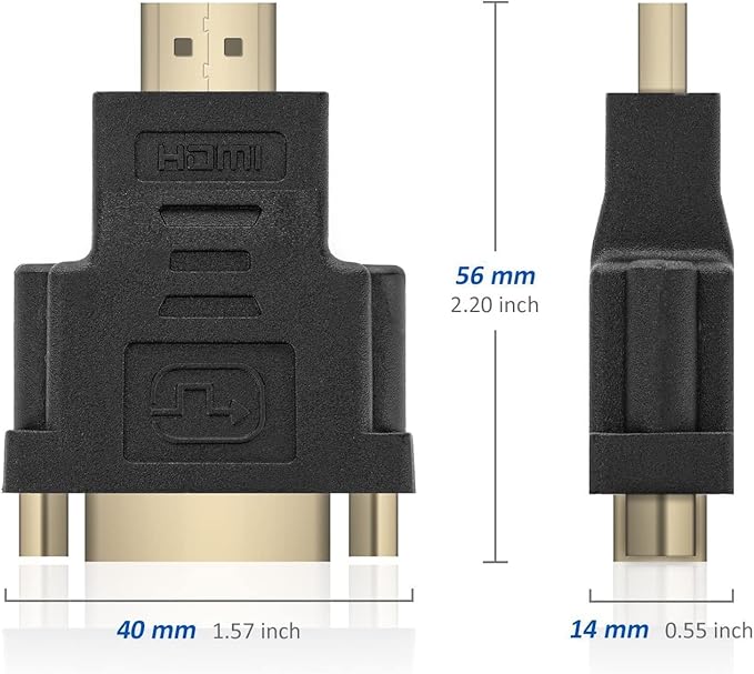 HDMI Male to DVI Female Adapter 2 Pack