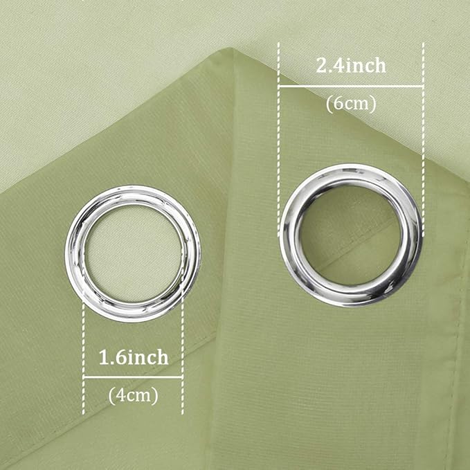 KEQIAOSUOCAI 2 Pieces Sage Sheer Curtains 84 Inches Long for Bedroom Bed Canopy Voile Grommet Sheer Window Drapes Panels for Living Room Dining Wedding Party Backdrop 54Wx84L Set of 2