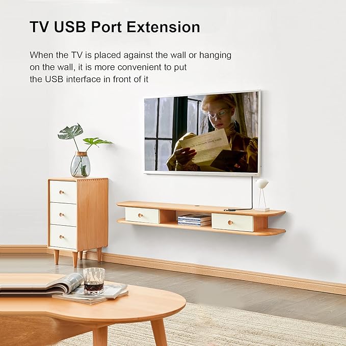 SuperSpeed USB 3.0 Male to Female Extension Data Cable Left Angle 2PCS (20CM,8IN)(Notice:pls Check The Left Angle in Picture)