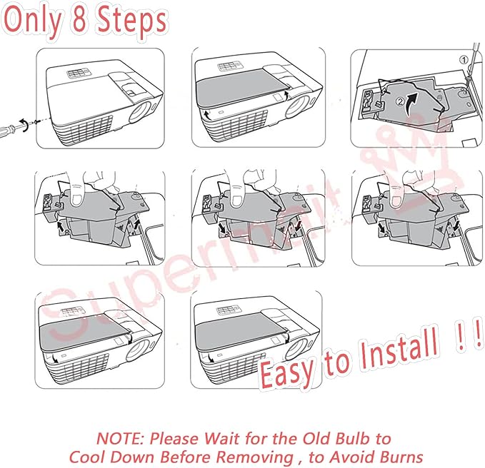for EPSON ELPLP78 / V13h010L78 Replacement lamp,Fit for EPSON EX7230 EX5220 EX7235 VS230 EX7220 EX3220 EX5230 VS335W EX6220 VS330 EB-S18 /PowerLite Home Cinema 2030 2000 1222 X17 S18+