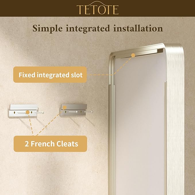 TETOTE Brushed Nickel Mirror 24 x 30 Brushed Nickel Metal Framed Bathroom Mirror, Tempered Glass, Modern Farmhouse Wall Mounted Mirror for Decorative(Horizontal/Vertical)