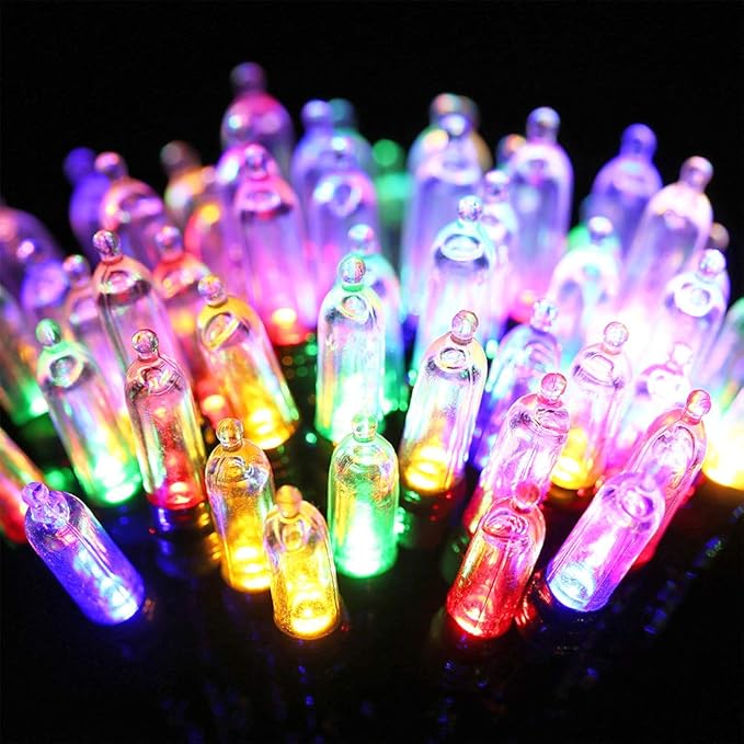 LYHOPE Battery Christmas Lights, 33ft 100 LED Christmas Lights Waterproof 8 Modes Battery Operated String Lights for Outdoor & Indoor, Xmas Tree, Wreaths, Holiday Decoration (Multicolor)