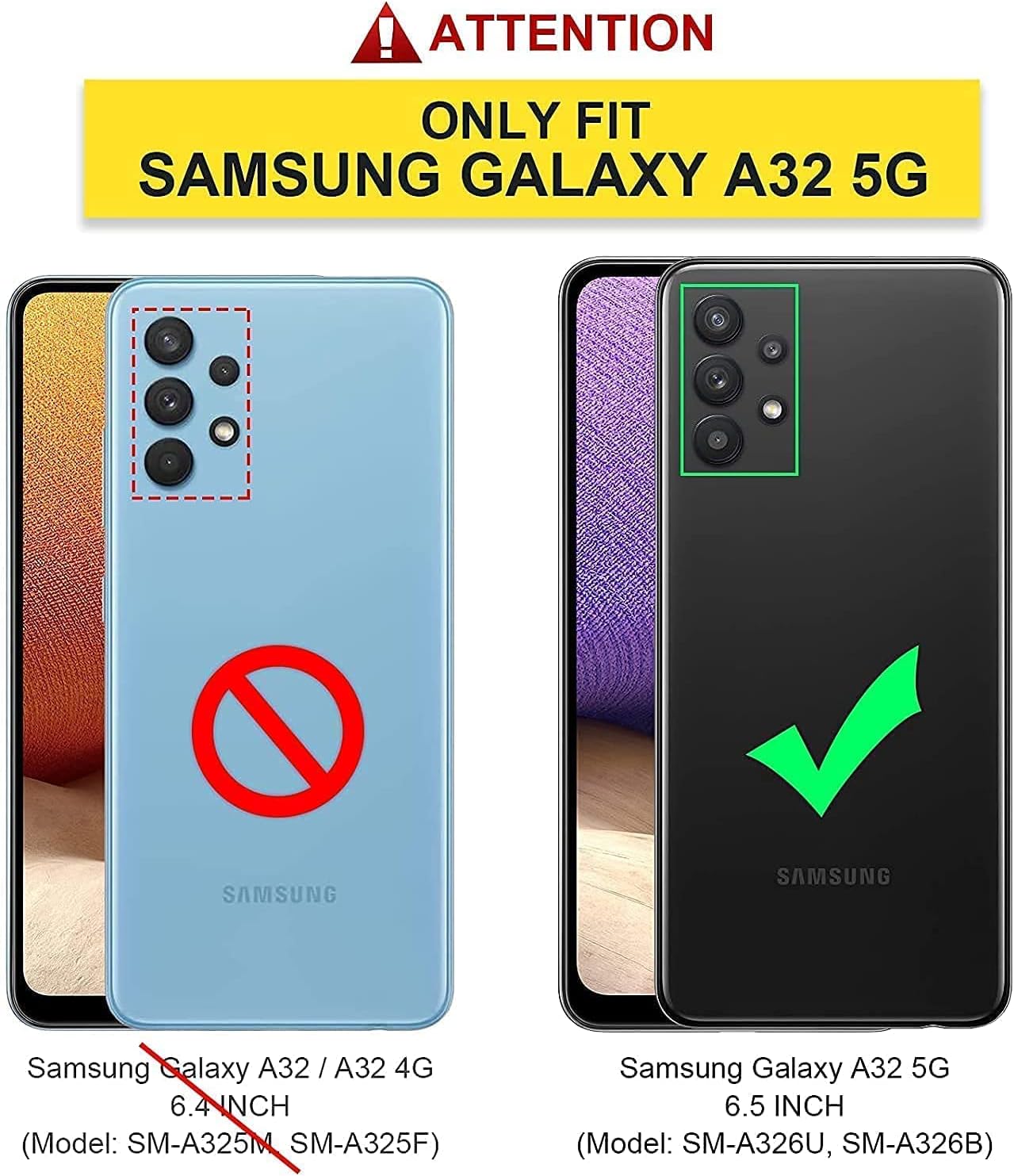LeYi Samsung Galaxy A32 5G Phone Case, [2 Pack] Tempered Glass Screen Protector, Military-Grade Ring Kickstand Case