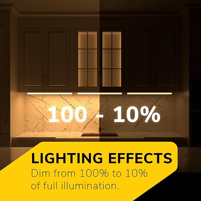 GETINLIGHT 12-inch Hardwired Only LED Under Cabinet Lighting, Soft White(3000K), Dimmable, Matte White Finished, ETL Listed, IN-0201-11-WH