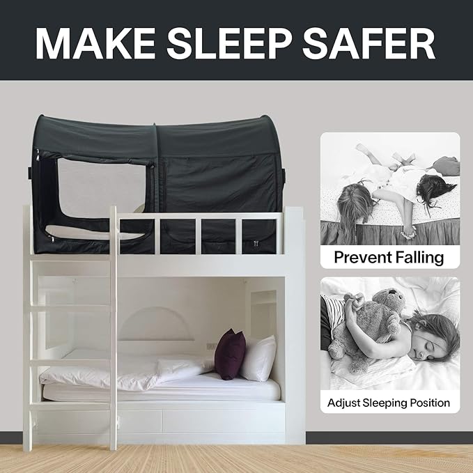 Alvantor Canopy Bed 2-in-1 Dream Privacy Space Full Size Sleeping Tents Indoor Pop Up Portable Frame Breathable Reducing Light & Air Ventilation