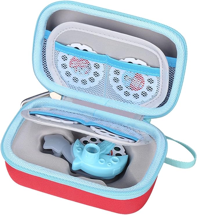 Hard Case Compatible for Moonlite Mini Projector and Story Reels, Storybook Projector Protective Storage Shell, CASE ONLY (Red&Blue)