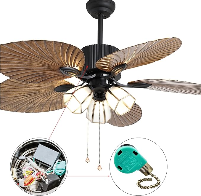 3 Pack Ceiling Fan 3 Speed 4 Wire Zing Ear ZE-268S6 Pull Chain Switch Replacement for Fan Light, Wall Lamps, Cabinet Light (Bronze)