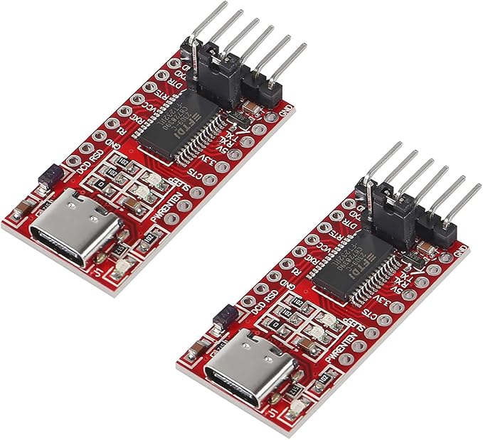 2PCS USB to TTL Serial Converter Adapter Type-C FT232RL Module 3.3V 5.5V FTDI Breakout Board Compatible with Arduino