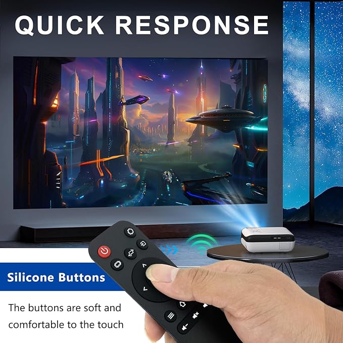 Replacement H1 Mini Projector Remote Compatible with HAPPRUN H1 Projector Remote Control (H1 Remote Control)
