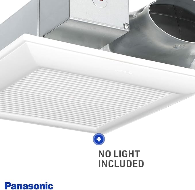 Panasonic WhisperValue Ceiling/Wall Mount Bathroom Exhaust Fan with Humidity Sensor, 50-80-100 CFM, FV-0510VSC1